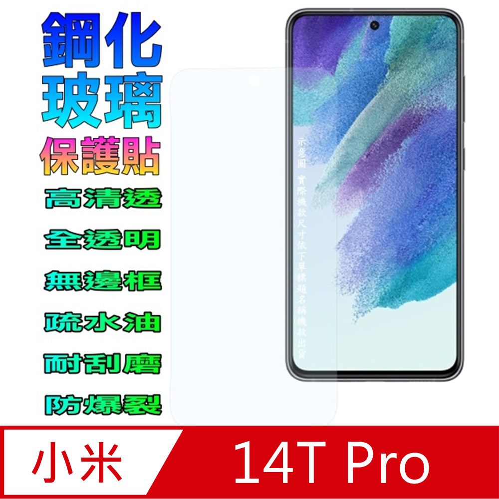 小米14T Pro 鋼化玻璃螢幕保護貼(全透明無邊框)