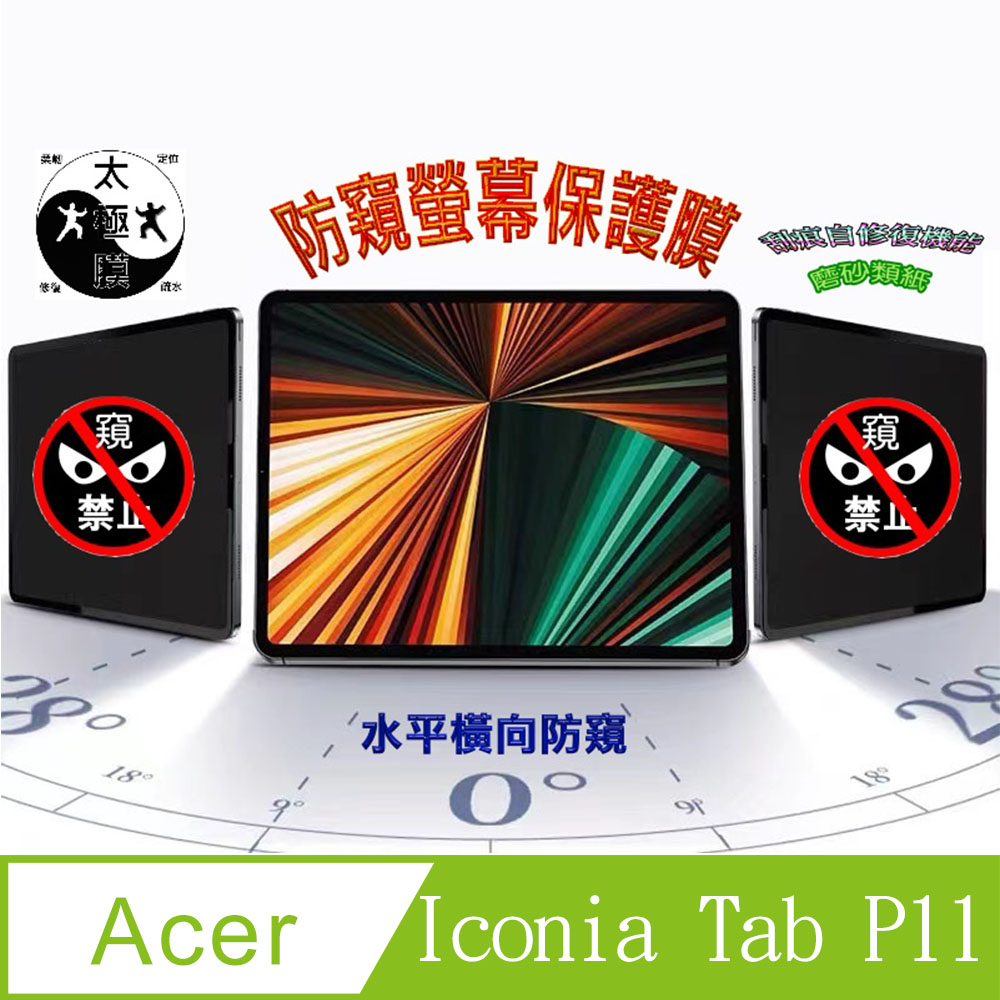 ^防窺磨砂款^ Acer Iconia Tab P11 柔韌疏水全屏螢幕保護貼