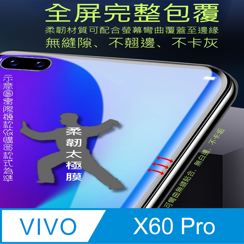 Vivo X60 Pro 軟性奈米防爆膜-螢幕保護貼