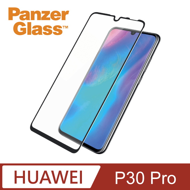 PG HUAWEI P30 Pro 2.5D耐衝擊高透鋼化玻璃保護貼-黑