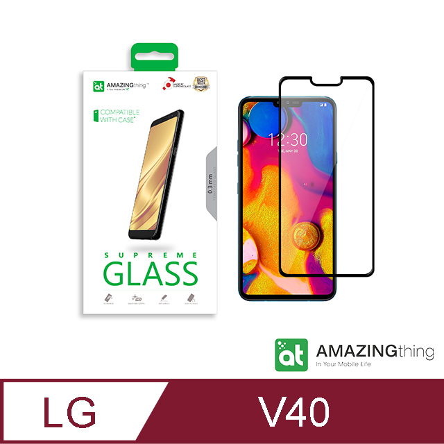 AMAZINGthing LG V40 滿版強化玻璃保護貼