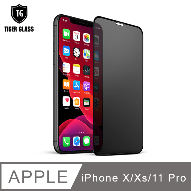 T.G Apple iPhone 11 Pro / iPhone X/Xs (5.8吋) 超強二合一防窺+霧面9H滿版鋼化玻璃