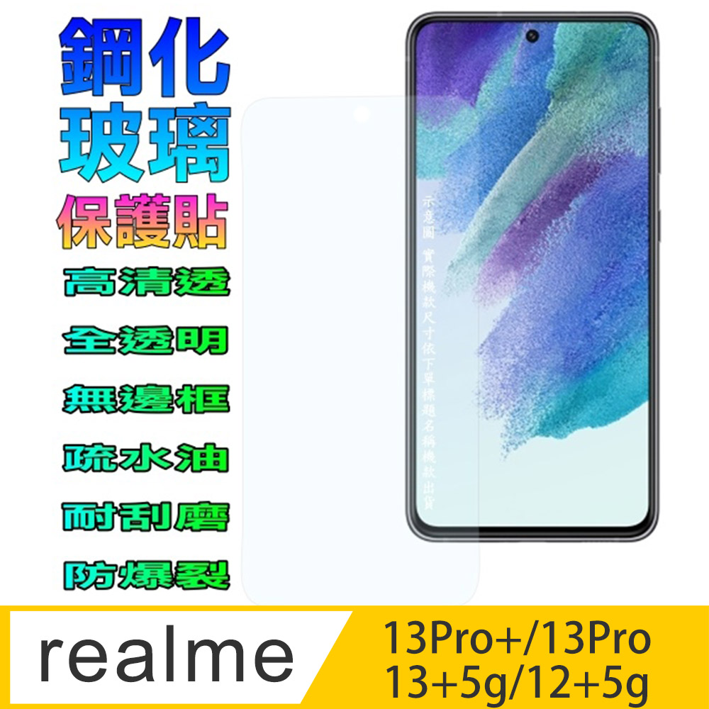 realme 13Pro+/13Pro/13+5G 鋼化玻璃螢幕保護貼(全透明無邊框)