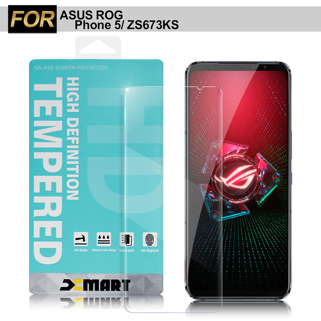 Xmart for ASUS ROG Phone 5 ZS673KS 薄型9H玻璃保護貼-非滿版