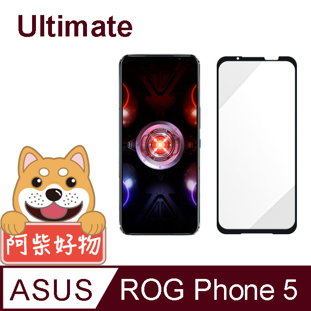 阿柴好物 ASUS ROG Phone 5 Ultimate (ZS673KS) 滿版全膠玻璃貼-紳士黑