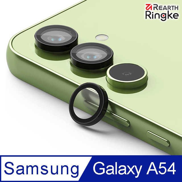【Ringke】三星 Galaxy A54 5G [Camera Lens Frame Glass 鋼化玻璃鏡頭保護鋁框 黑