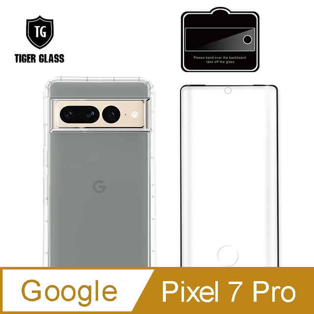 T.G Google Pixel 7 Pro 手機保護超值3件組(透明空壓殼+鋼化膜+鏡頭貼)