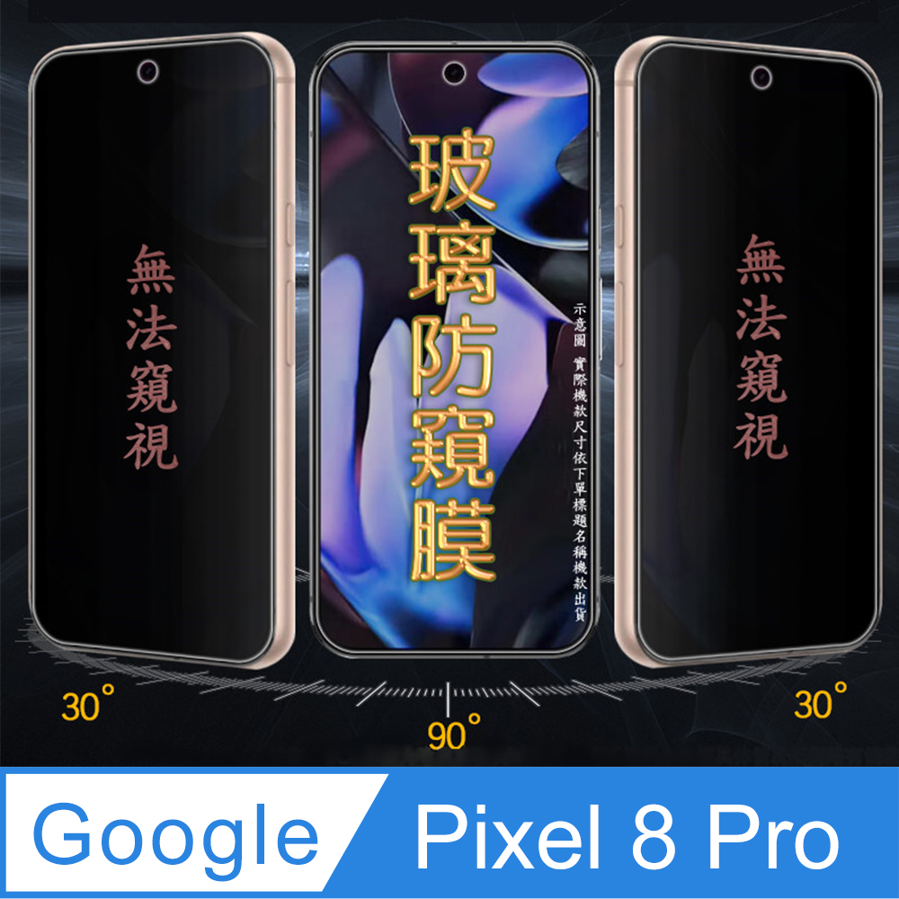 [Glass Google Pixel 8 Pro 防窺玻璃螢幕保護貼[無框