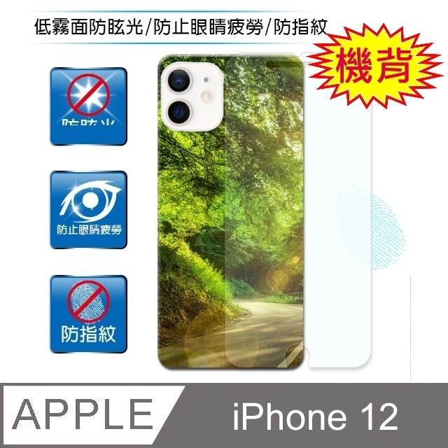 D&A Apple iPhone 12 (6.1吋)專用日本原膜AG機背保護貼(霧面防眩)