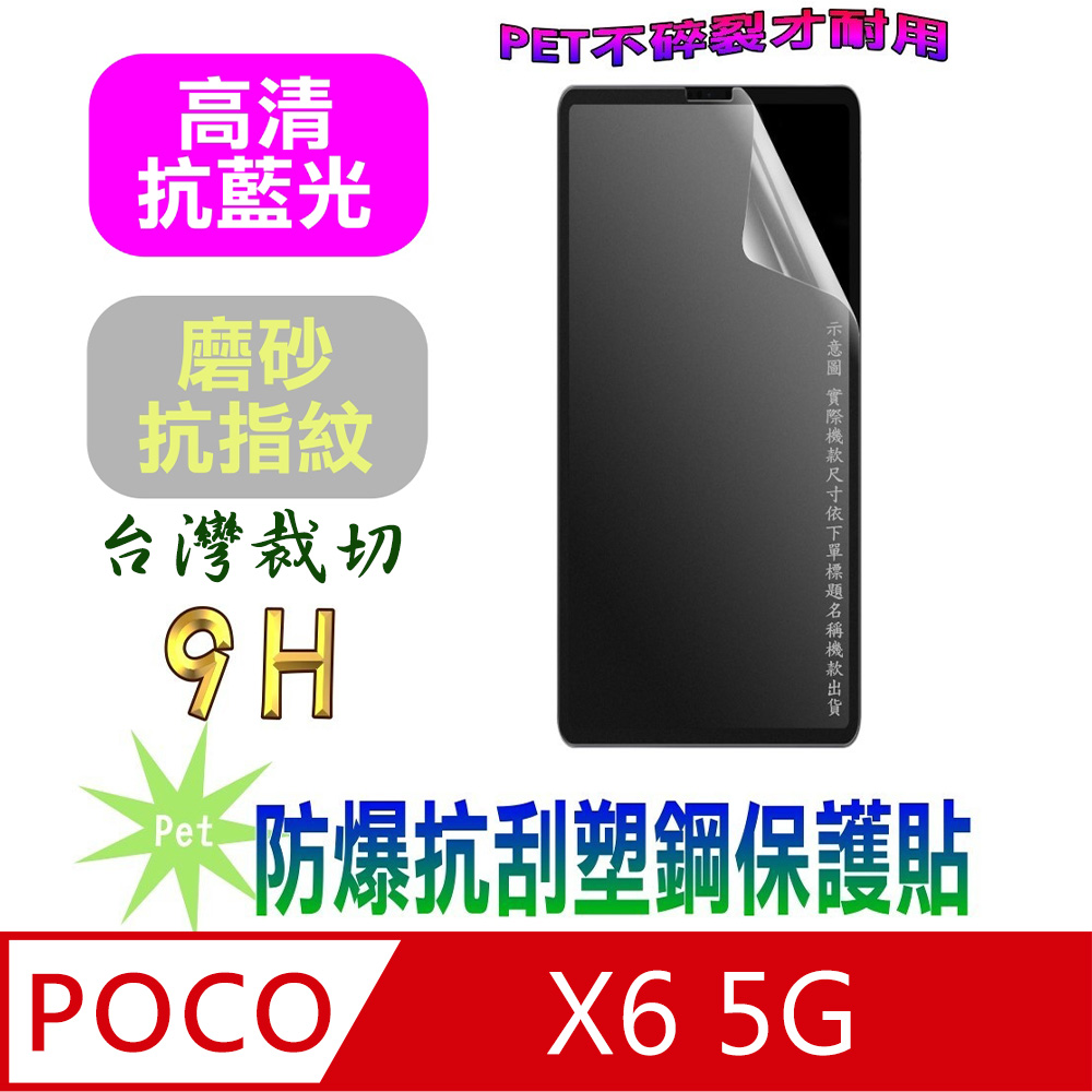 [Pet POCO X6 5G 防爆抗刮塑鋼螢幕保護貼