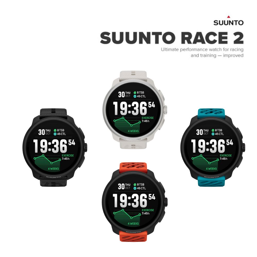 SUUNTO Race 2 是一款不鏽鋼製智慧手錶，具備計步、心率偵測、GPS、游泳防水、防潑水、血氧偵測、計時、鬧鐘、運動偵測、健康資料偵測、溫度調節、睡眠監測及登高計等功能。適用於游泳、登山、腳踏車、路跑、潛水及室內運動，單機作業，支援金屬色系，螢幕尺寸為2吋以下，待機時間達8-30天，尺寸為49 x 49 x 12.5毫米，重量僅65克，並具備NCC認證碼CCAH24LP8100T5。