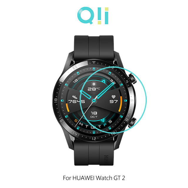 Qii HUAWEI Watch GT 2 (46mm) 玻璃貼 (兩片裝)