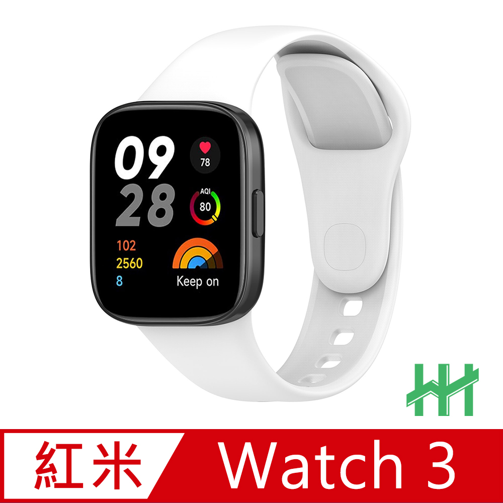 HH-Redmi Watch 3 矽膠錶帶(白)