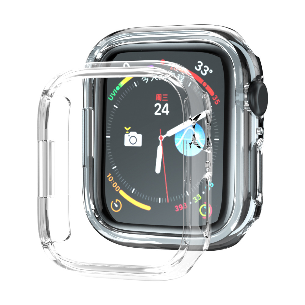 [PC Apple Watch Series10 42mm 螢幕簍空包邊框[透明晶亮