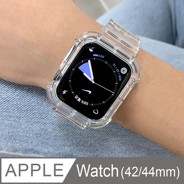 Apple Watch 42/44mm 全包覆透明替換錶帶