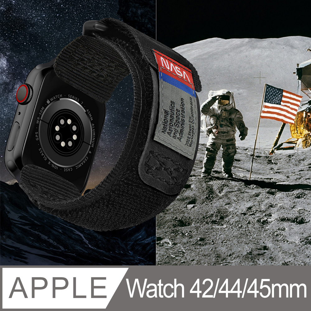 Apple Watch EDC-34 戰術尼龍混搭真皮皮革運動錶帶 (42/44/45mm 適用1-6代)