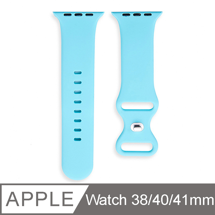 IN7 液態膠系列 Apple Watch 八字扣矽膠錶帶 Apple Watch 38/40/41mm-淺藍