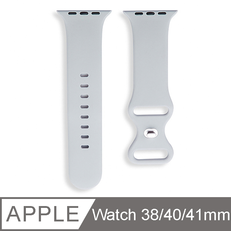 IN7 液態膠系列 Apple Watch 八字扣矽膠錶帶 Apple Watch 38/40/41mm-雲霧灰