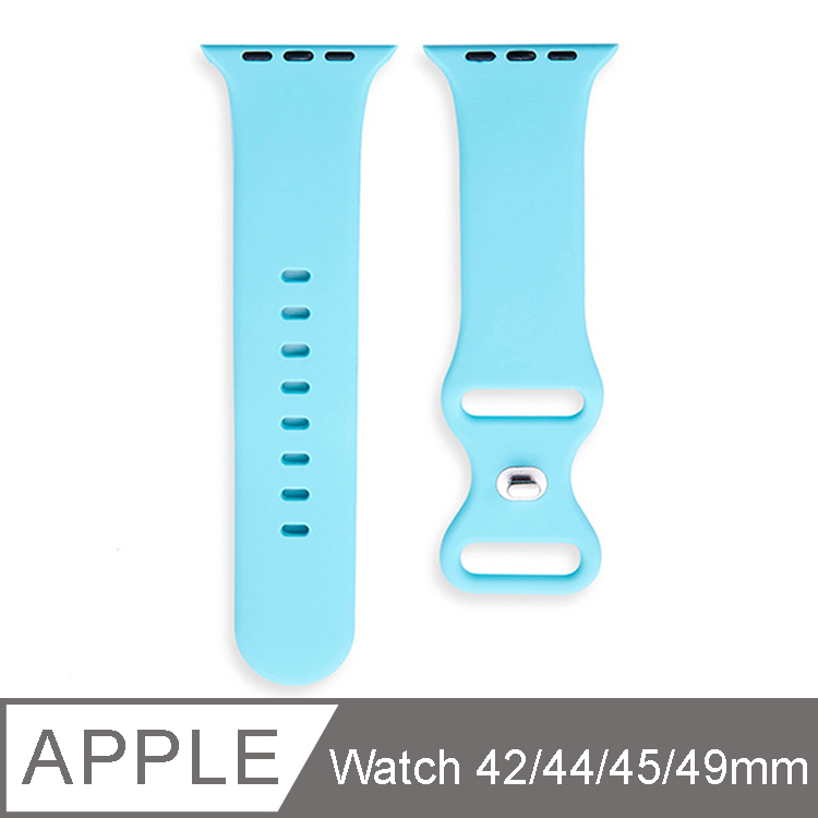 IN7 液態膠系列 Apple Watch 八字扣矽膠錶帶 Apple Watch 42/44/45/49mm-淺藍