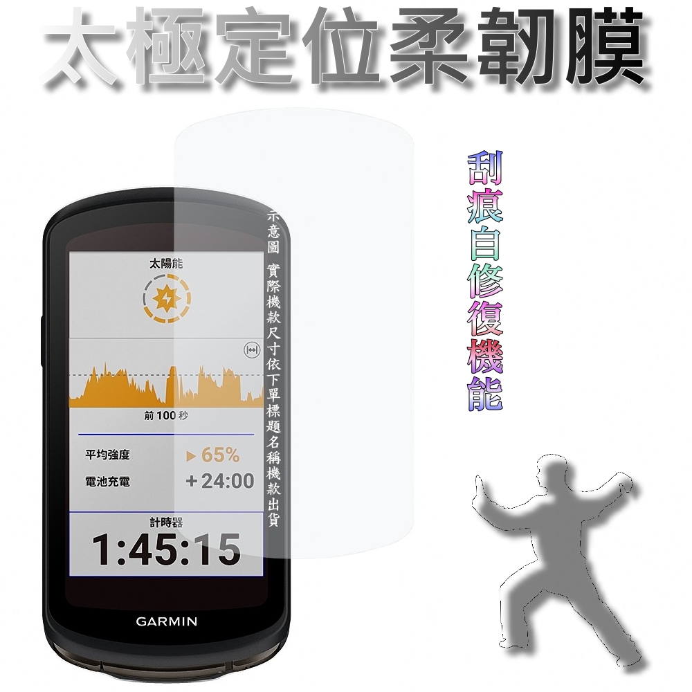 [太極定位柔韌疏水膜 GARMIN Edge 10XX系列 車錶螢幕保護貼