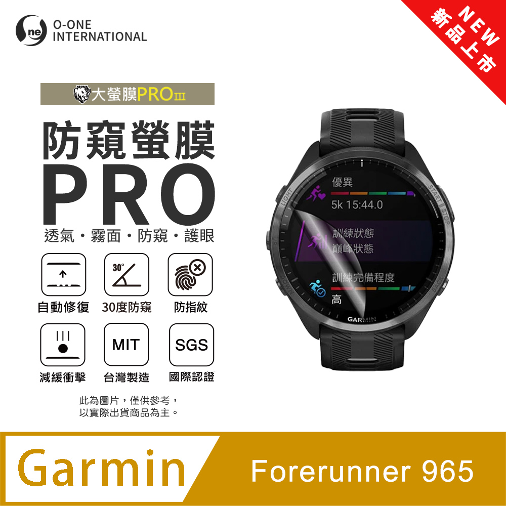 【防窺小螢膜】Garmin Forerunner 965 手錶防窺保護貼 30度防窺+護眼 順滑不留指紋 劃痕自動修復 (2入)