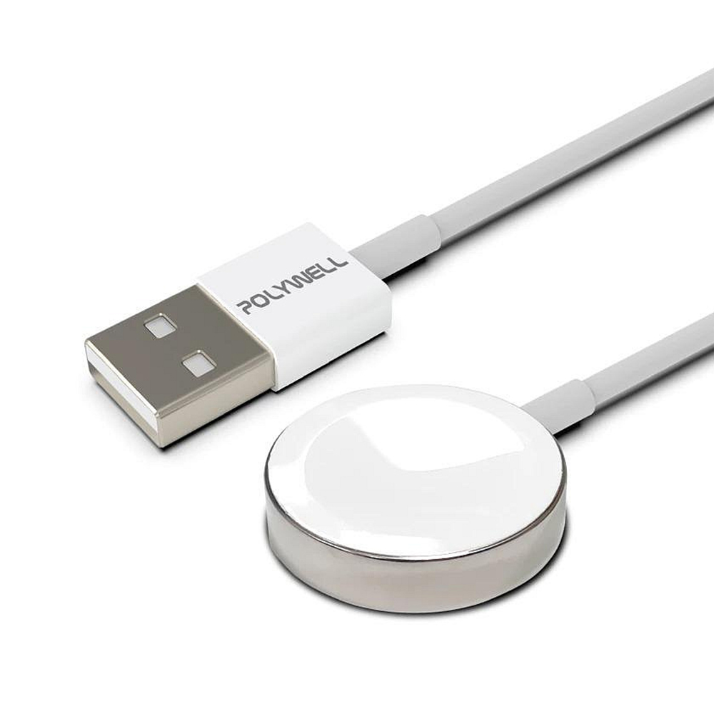 POLYWELL USB磁吸充電線 充電座 1米 適用Apple Watch
