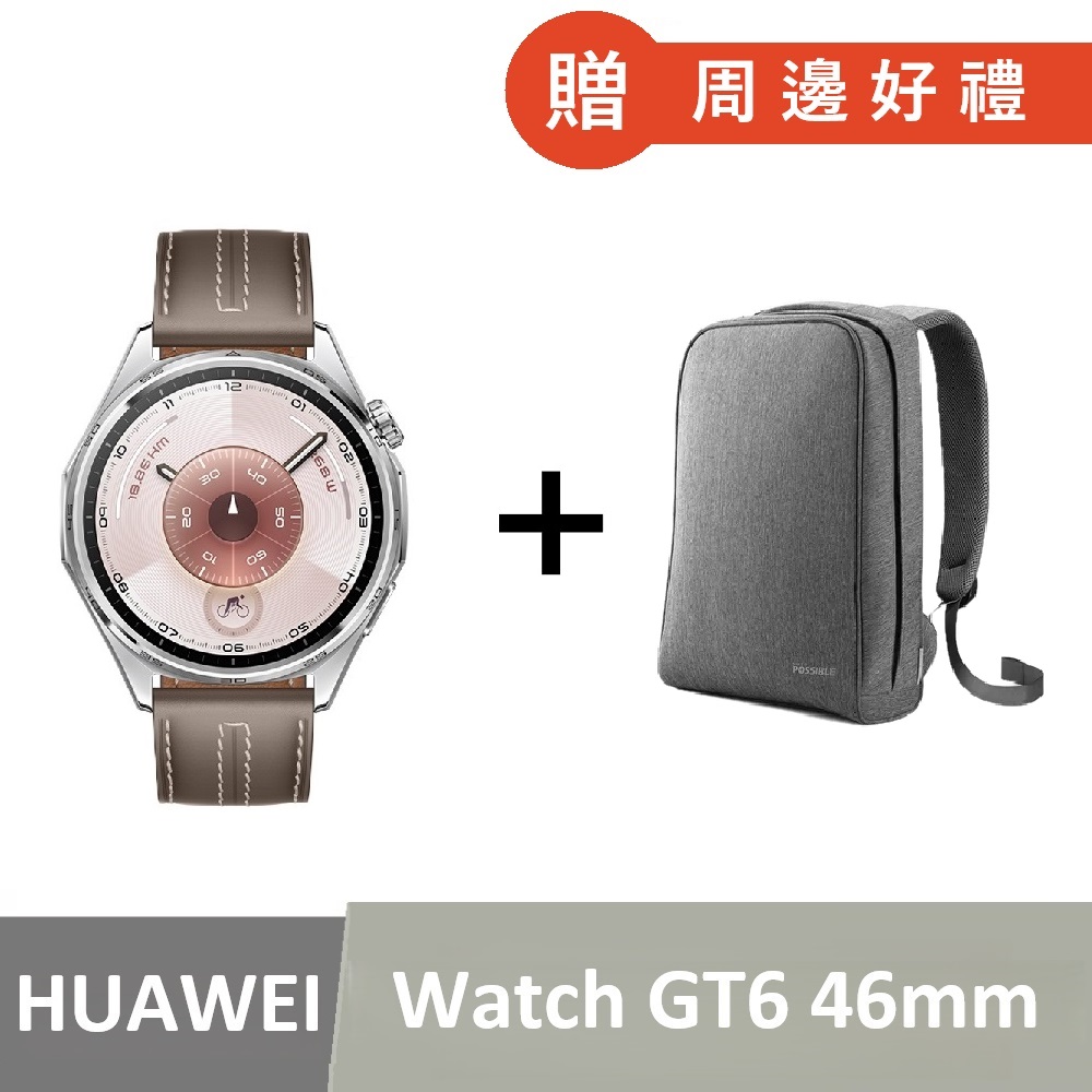 HUAWEI 華為 WATCH GT6 GPS 46mm 健康運動智慧手錶-冰川灰
