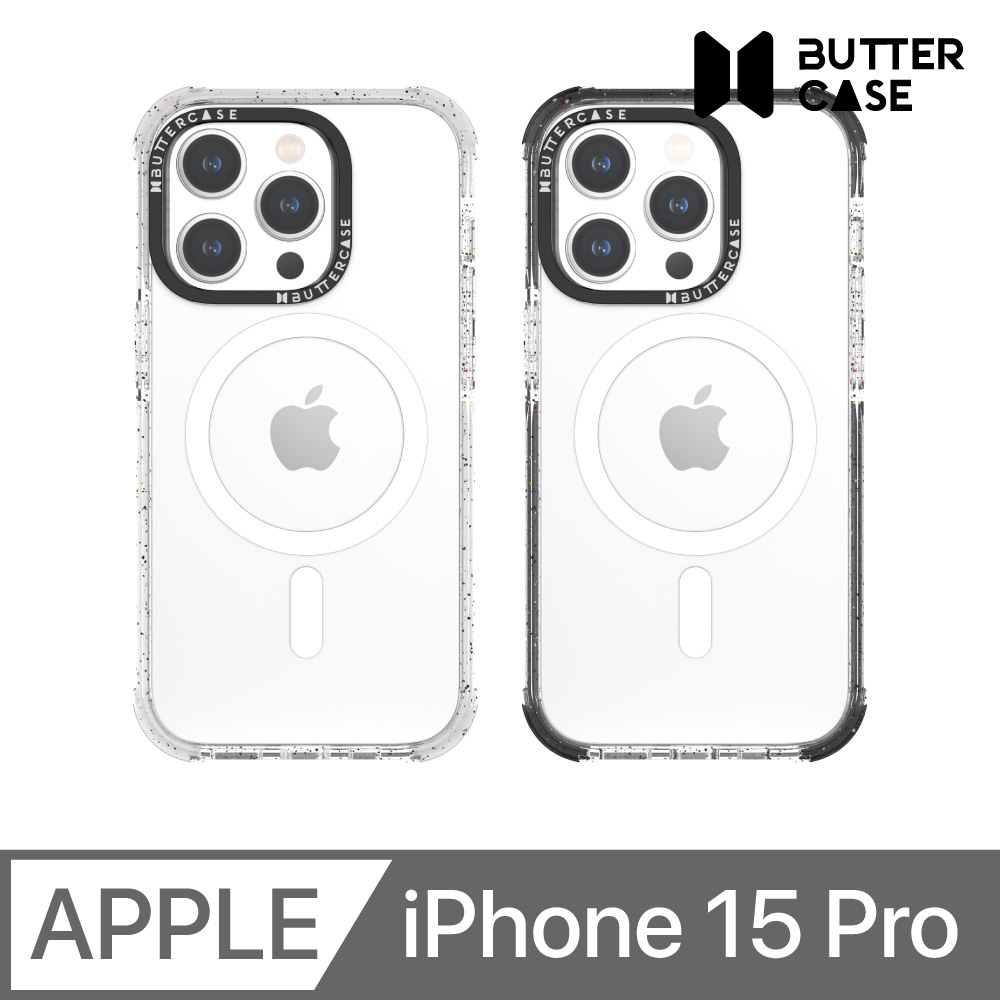 BUTTERCASE iPhone15Pro Inspire磁吸防摔手機殼-白邊/黑邊