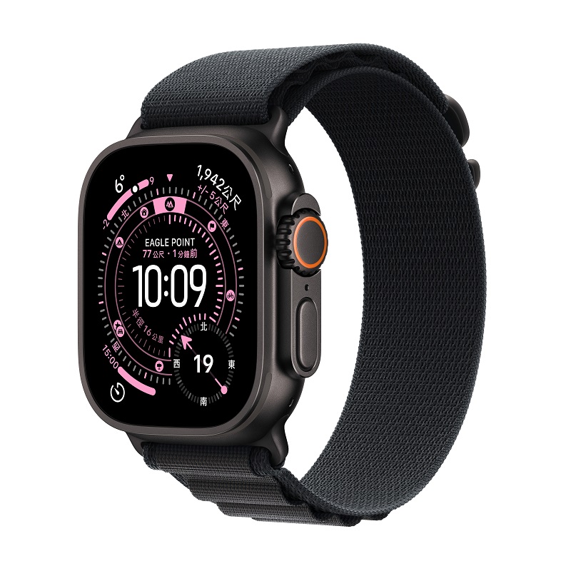 Apple 蘋果 Apple Watch Ultra 3 GPS + LTE 49mm 黑色鈦金屬錶殼搭配黑色高山錶環