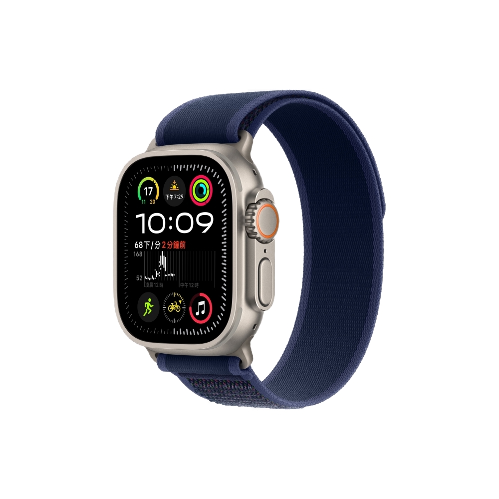 Apple Watch Ultra 2 GPS + LTE 49 mm 原色鈦金屬錶殼配藍色越野錶環 - M/L
