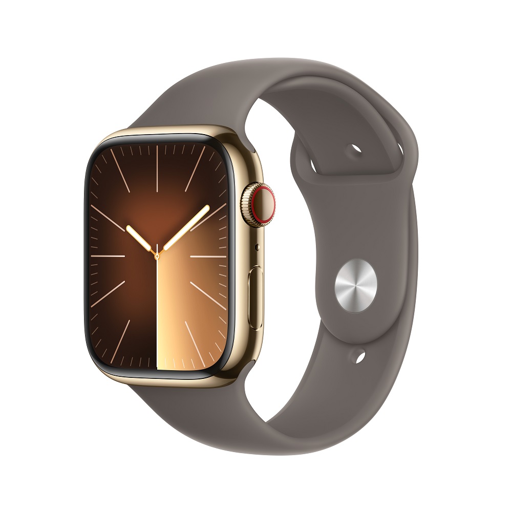 Apple Watch Series 9 GPS + Cellular 45mm 金色不鏽鋼錶殼