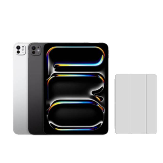 2024 Apple iPad Pro 13吋 256G WiFi+三折休眠防摔殼+高透光滿版保護貼