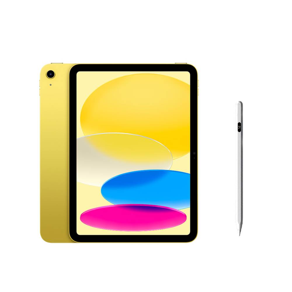 Apple 第十代 iPad 10.9吋 64G WiFi 黃色 (MPQ23TA/A)+電量顯示磁力吸附觸控筆