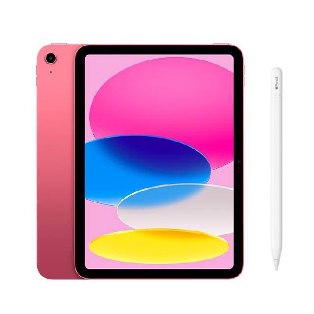 Apple 第十代 iPad 10.9吋 64G WiFi 粉紅色 (MPQ33TA/A)+Apple Pencil (USB-C)