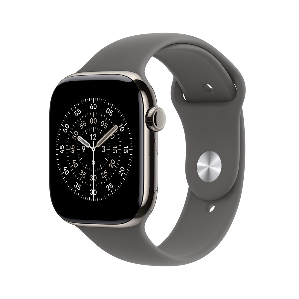 Apple 蘋果 Apple Watch Series 11 GPS + LTE 46mm 原色鈦金屬錶殼搭配石灰色運動錶帶