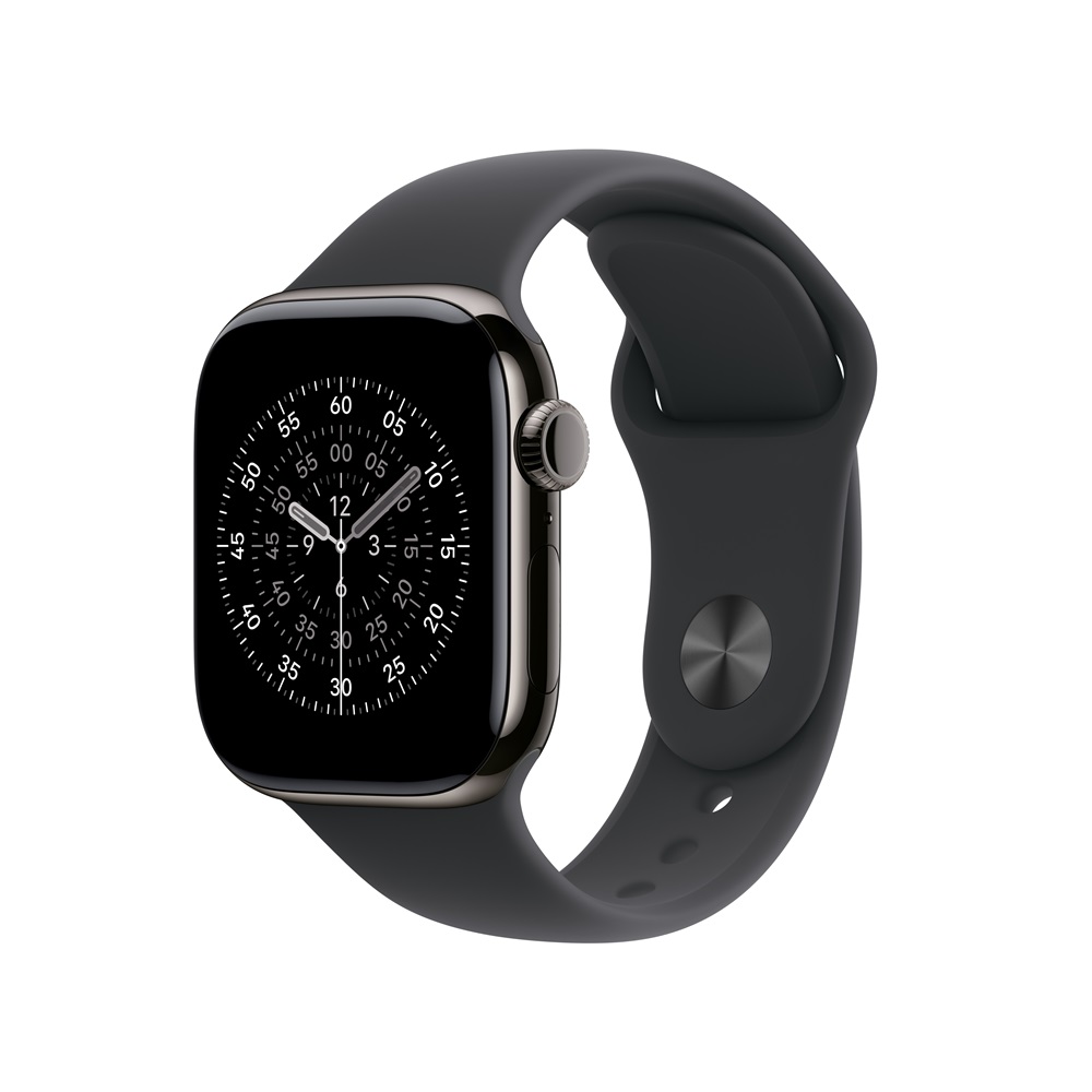 Apple 蘋果 Apple Watch Series 11 GPS + LTE 42mm 石瓦色鈦金屬錶殼搭配黑色運動錶帶
