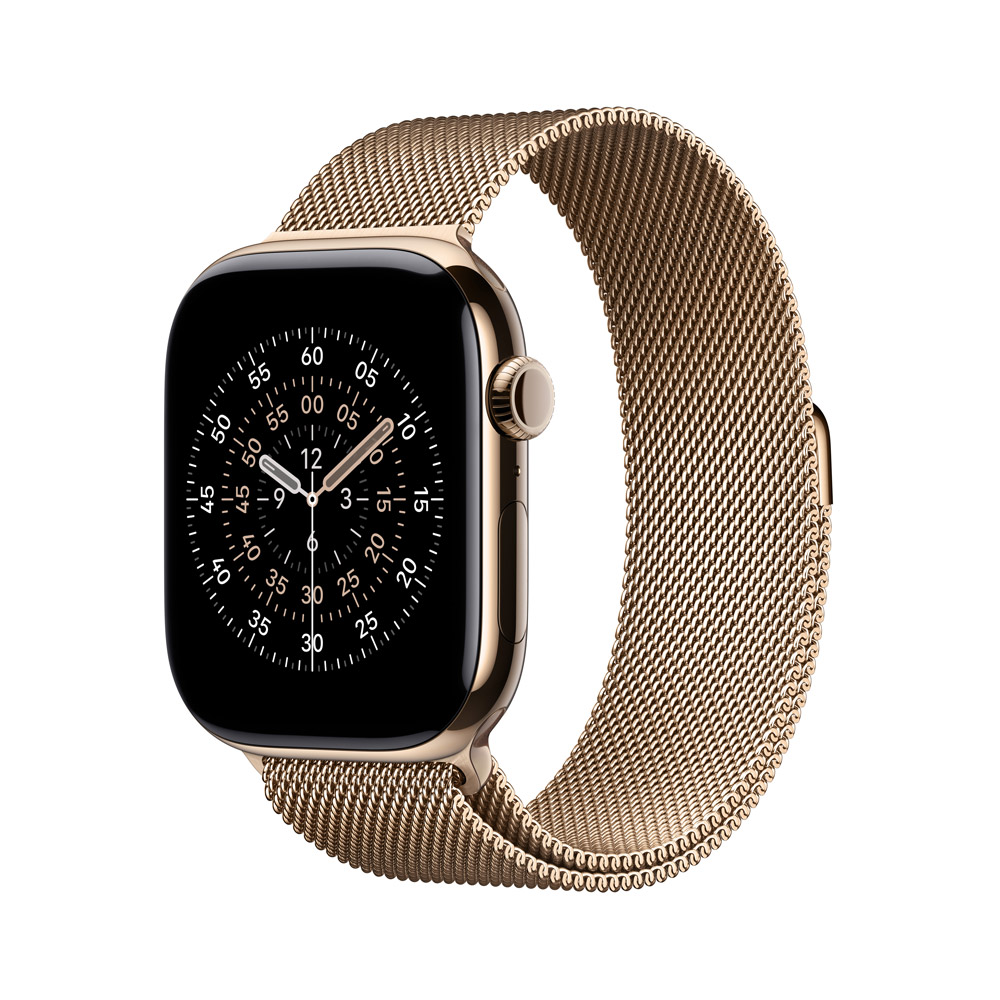 Apple 蘋果 Apple Watch Series 11 GPS + LTE 46mm 金色鈦金屬錶殼搭配金色米蘭錶環