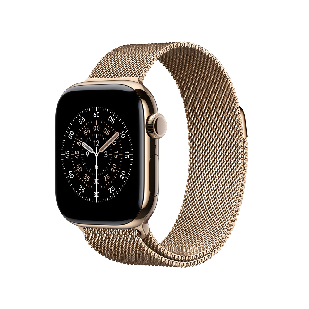 Apple 蘋果 Apple Watch Series 11 GPS + LTE 42mm 金色錶殼搭配 米蘭錶環金屬金色