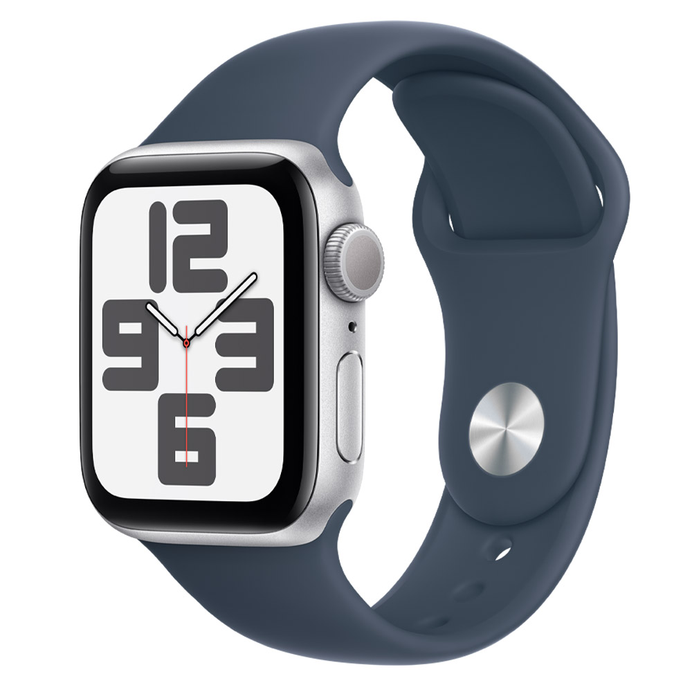 Apple Watch SE GPS 40mm Silver Aluminium Case White Sport Band - Regular