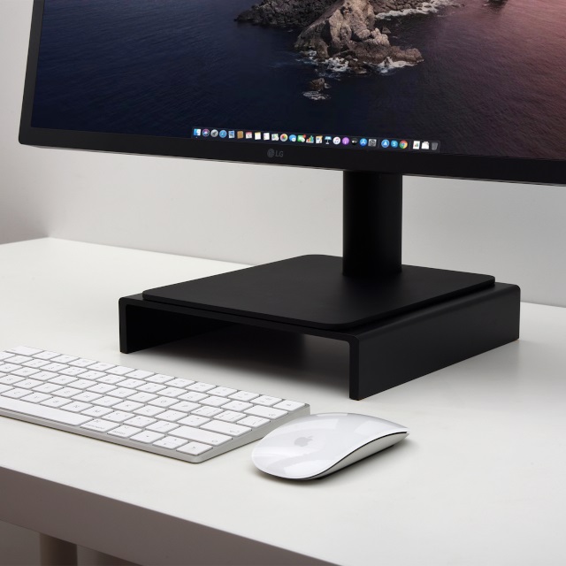 Jokitech iMac金屬底座 Mac支架 鋁合金螢幕支架 螢幕增高架 黑色