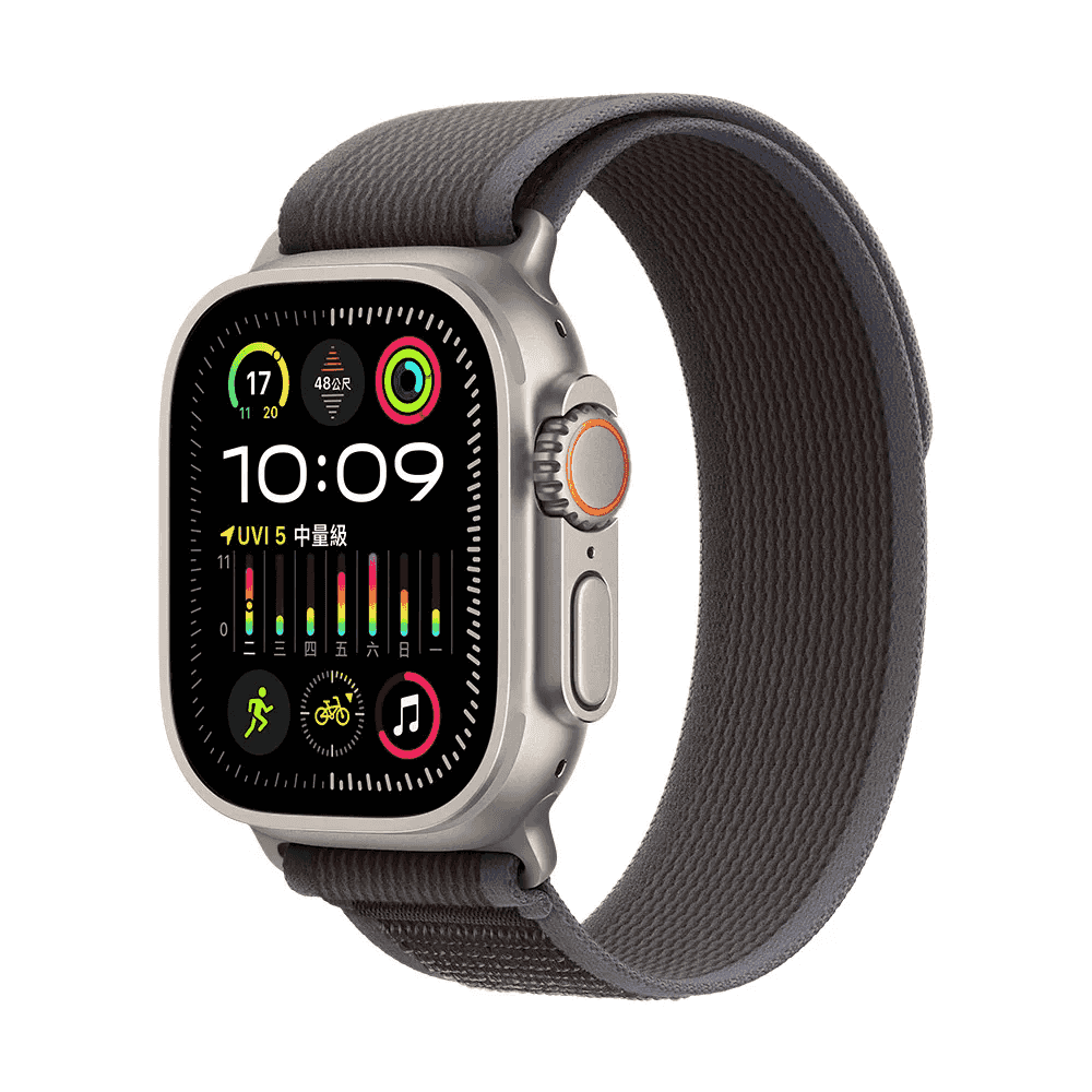 Apple Watch Ultra 2 GPS + Cellular, 49mm 藍+黑色越野錶環 M/L