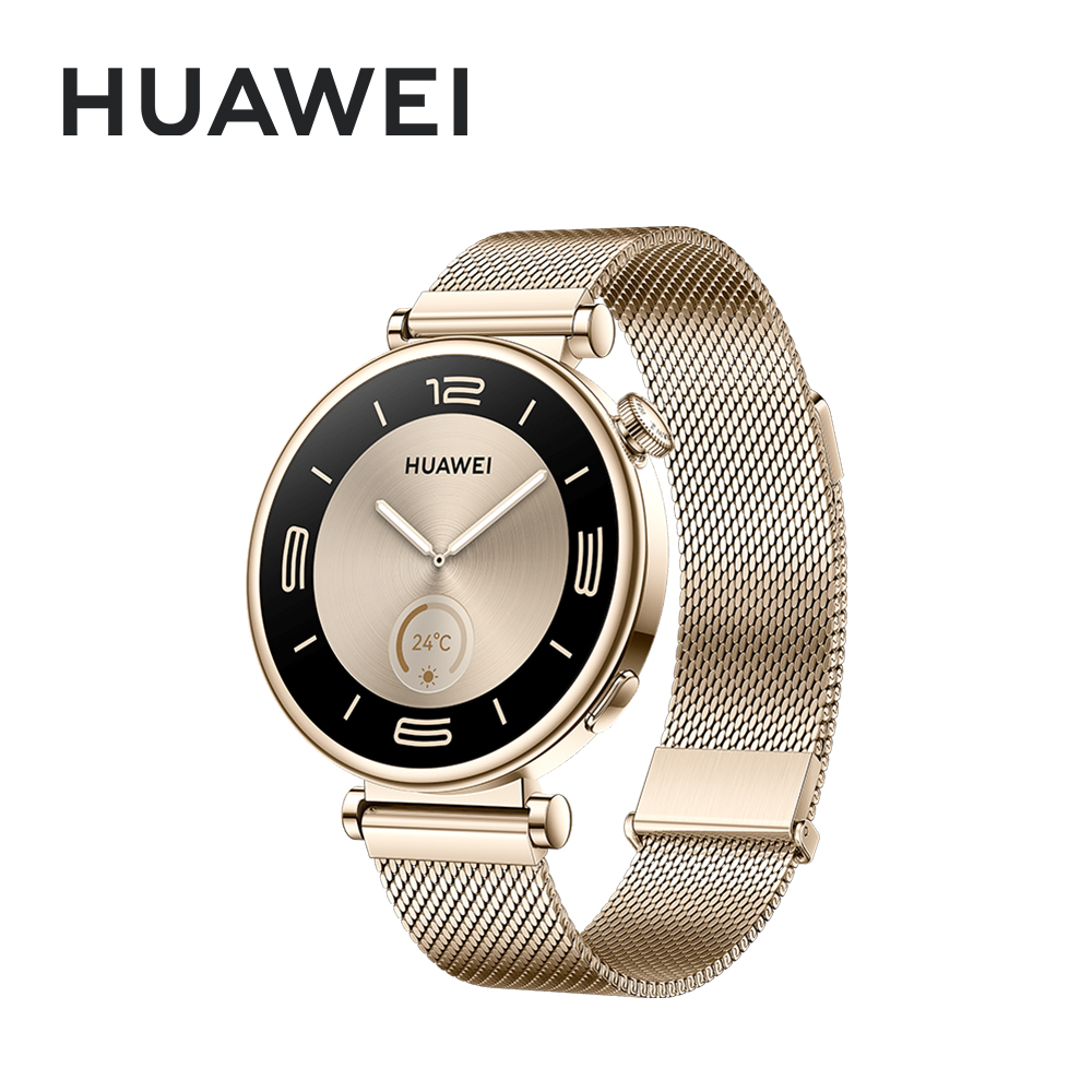 HUAWEI 華為 Watch GT4 41mm GPS運動健康智能時尚手錶 時尚款-流光金