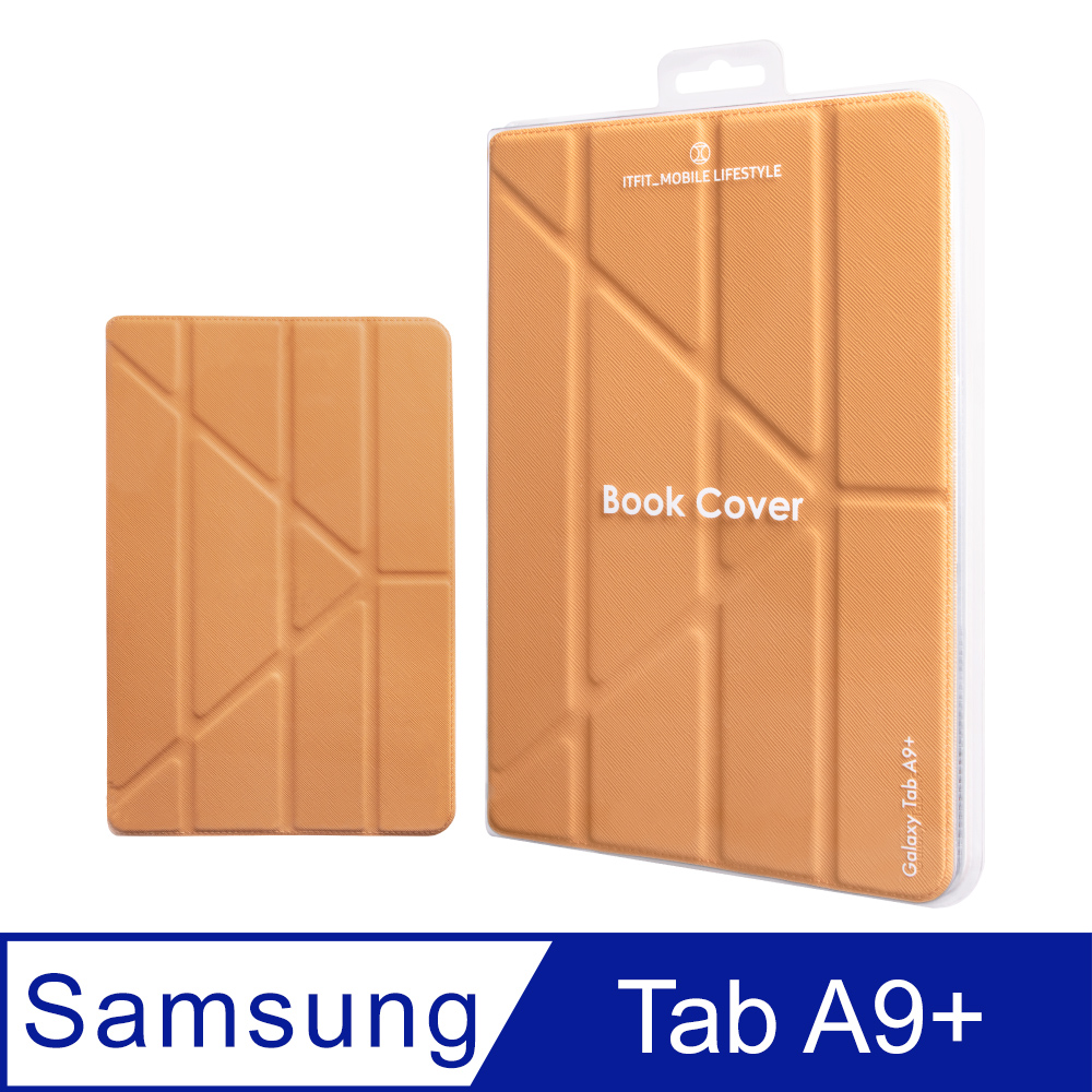 Samsung 三星 原廠 ITFIT Galaxy Tab A9+ 多角度書本式保護殼 X210 X216 (橙色)