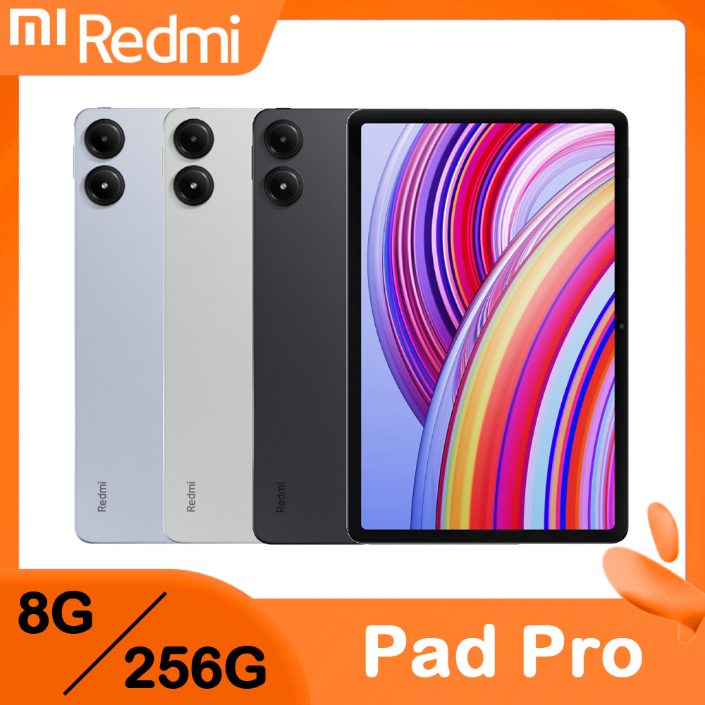 Xiaomi小米 Redmi Pad Pro 紅米 Pad Pro 搭載 25K 級顯示螢幕,10000mAh 大容量電池提供超長使用時間,完全充電後待機可達 339 天。內建 Dolby Atmos 四喇叭,帶來沉浸式音效體驗。搭載高通驍龍 7s Gen 2 處理器,4nm 工藝製程,效能強勁。螢幕解析度為 2560 x 1600,249 ppi,支援 120Hz 更新頻率。8GB RAM 與 128GB ROM 內建儲存空間,無記憶卡插槽設計。支援霍爾磁電感應器,提供穩定的電話通訊功能。