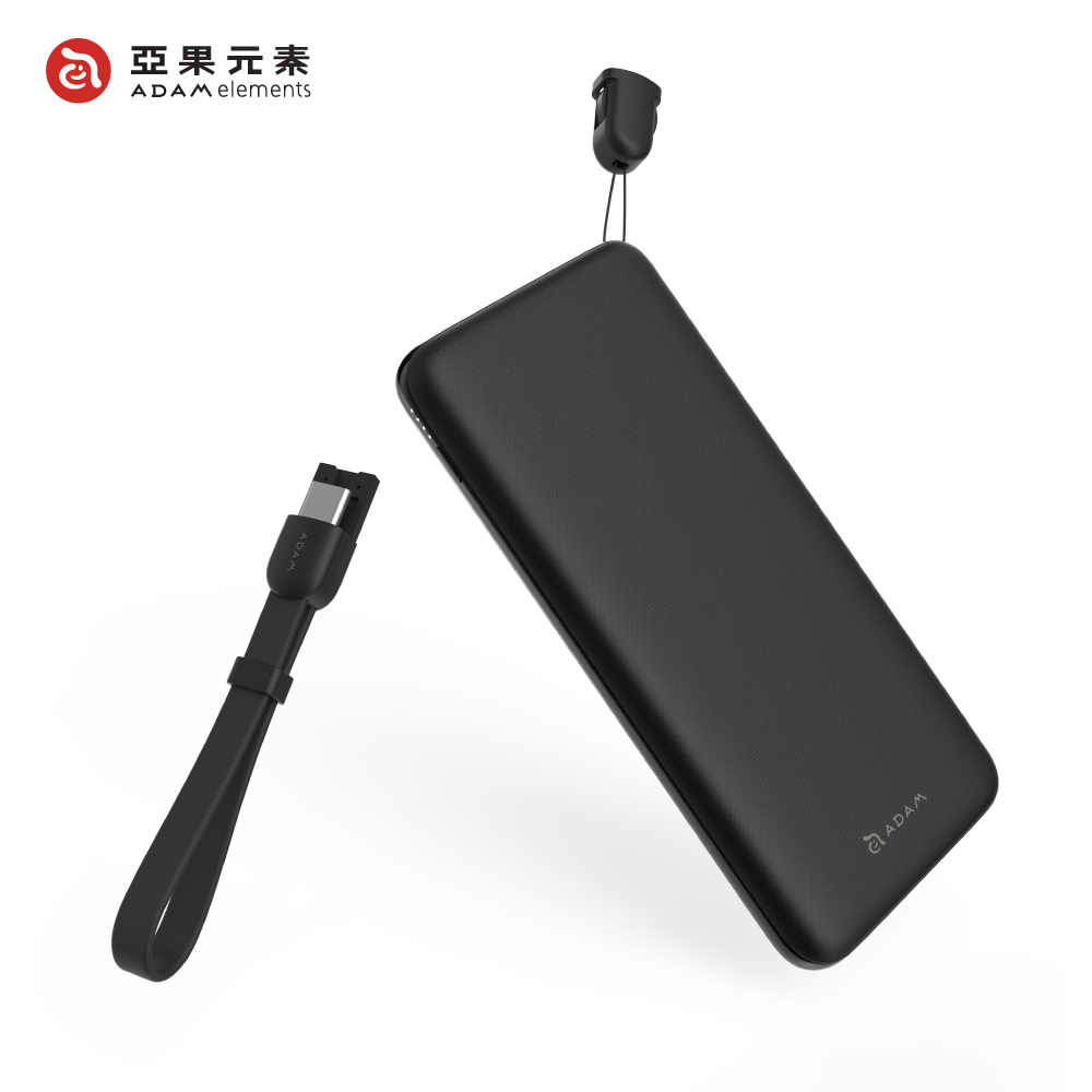 【亞果元素】GRAVITY M USB-C PD/QC3.0 10000mAh快充行動電源-黑色