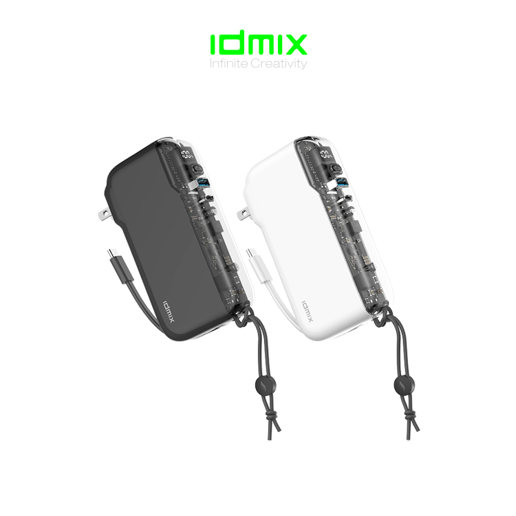 IDMIX MR CHARGER 10000 CH09C 65W 自帶線快充行動電源