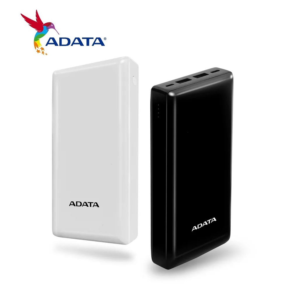 ADATA 威剛 C20 20000mAh 3孔輸出 15W快充行動電源(黑/白)