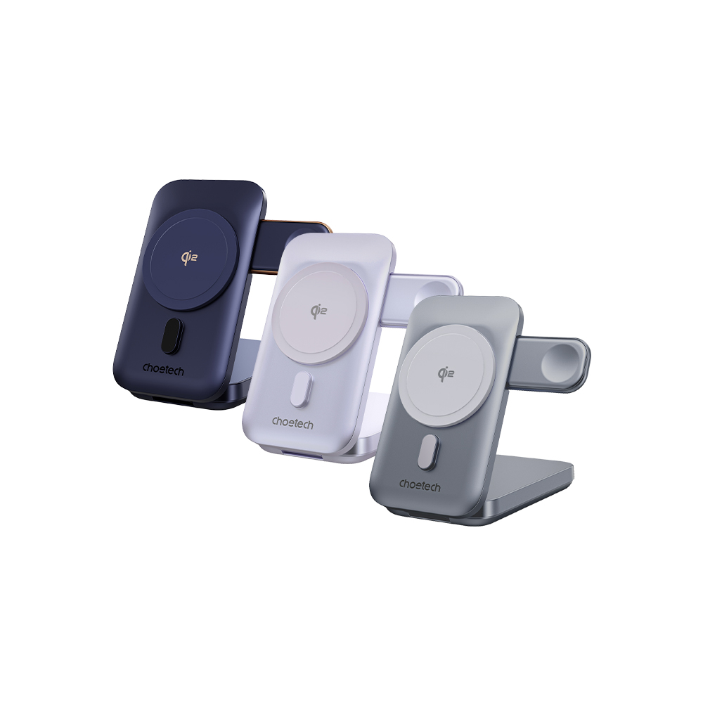 Choetech B750 Qi2 磁吸支架三合一行動電源10000mAh