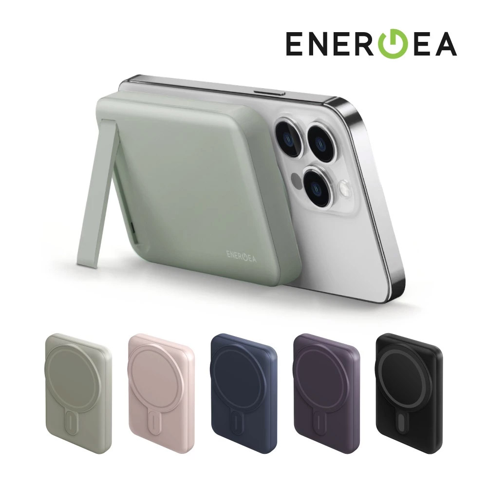 ENERGEA MagPac Mini 10000mAh 磁吸無線快充帶支架行動電源 粉色