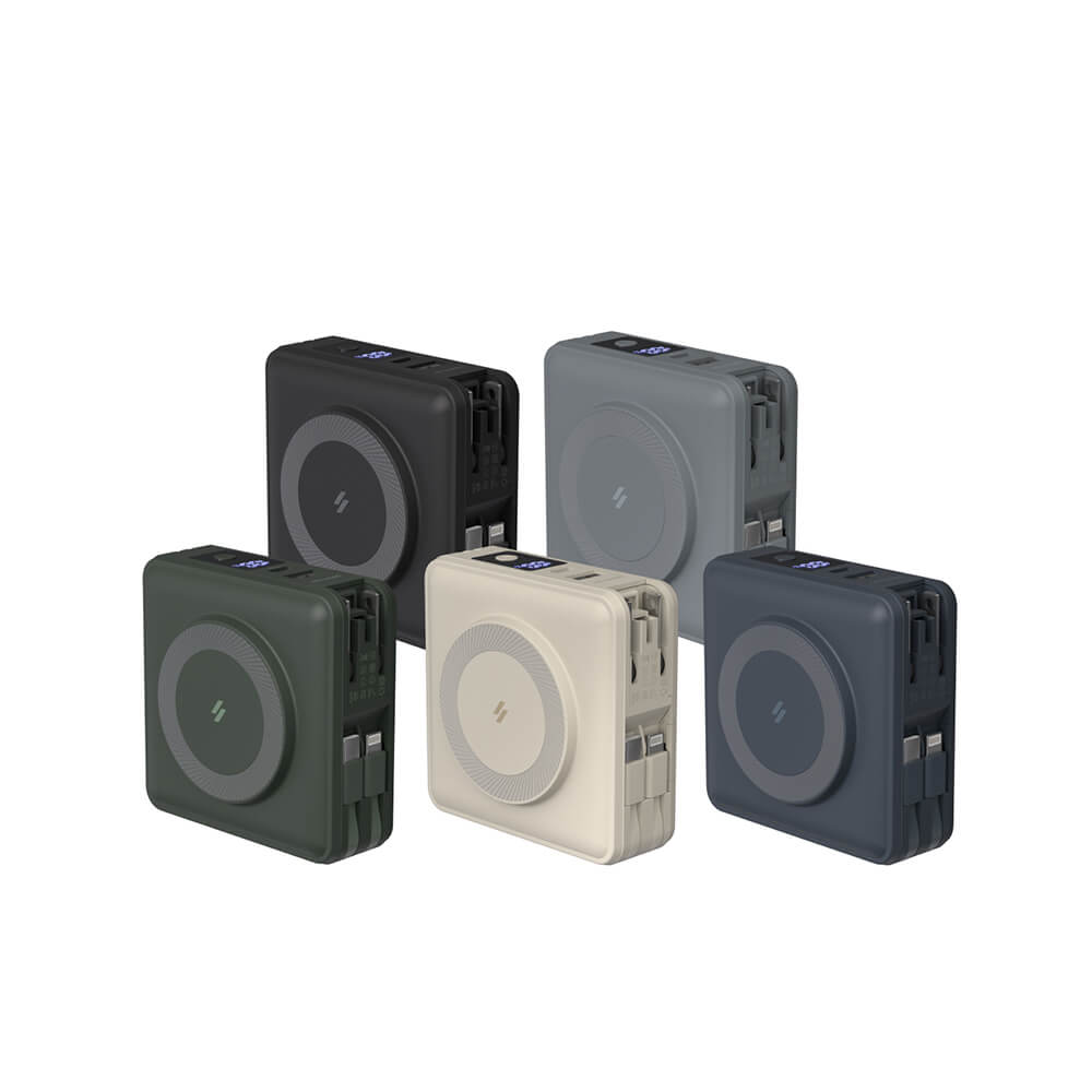 ADAM 亞果元素 15000mAh(C+L)自帶線 GRAVITY X5 USB-C & Lightning 五合一萬用行動電源 Wh已標示 55.5Wh